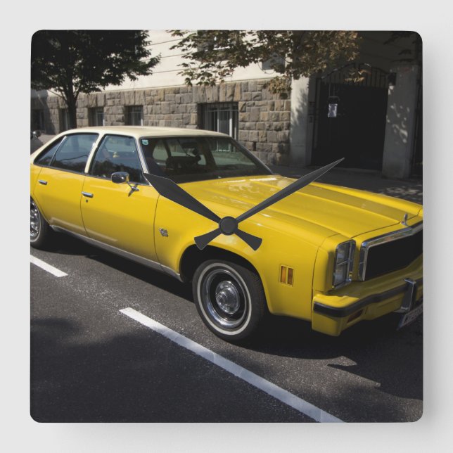 Horloge Carrée Classique Chevrolet Malibu (Recto)