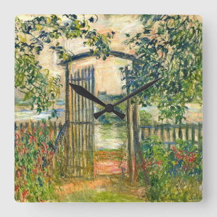 Horloge Carrée Claude Monet : La porte des jardins à Vetheuil