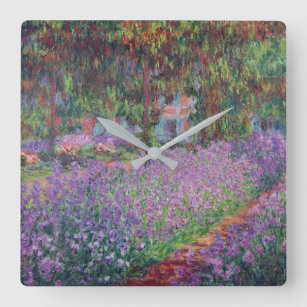 Horloge Carrée Claude Monet   Le jardin de l'artiste à Giverny