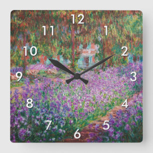 Horloge Carrée Claude Monet - Le jardin de l'artiste à Giverny