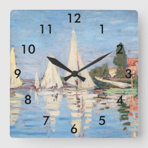 Horloge Carrée Claude Monet - Regattas à Argenteuil
