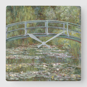 Horloge Carrée Claude Monet Water Lily Pond (pont japonais)