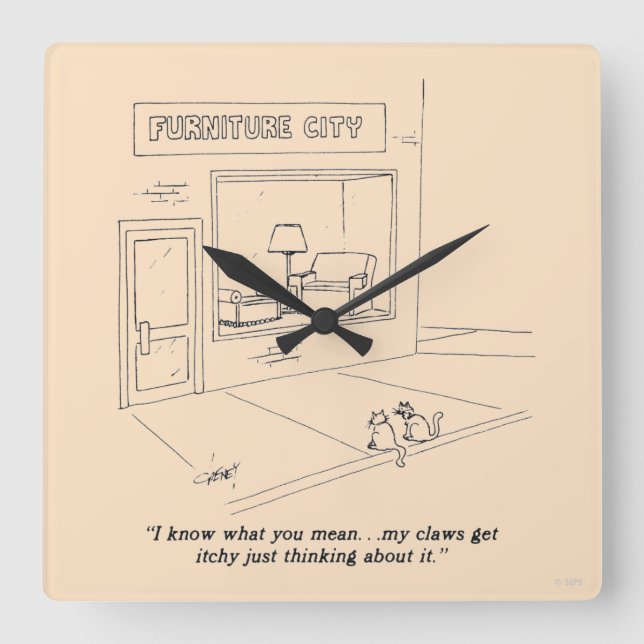 Horloge Carrée Clawing Furniture (Recto)