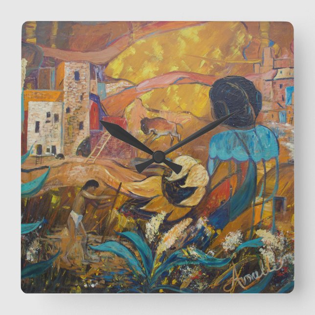 Horloge Carrée Cliff Dwellers (Recto)