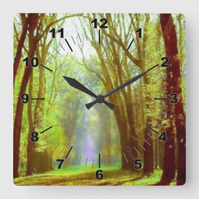 Horloge Carrée Clignotement du mur de ressort (Recto)