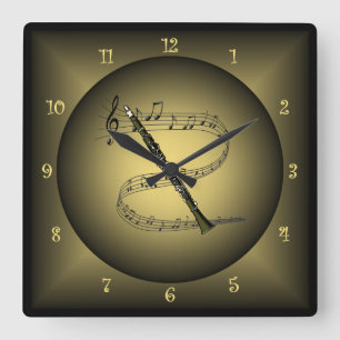 Horloge Carrée Clinet: Globe Musical Instrument Immuno Scale