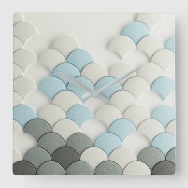 Horloge Carrée Clock Abstract Pedals (Recto)