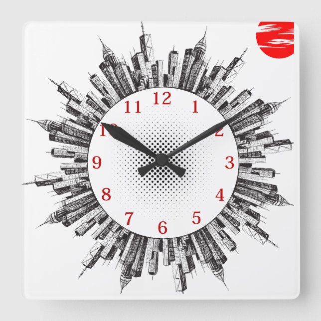 Horloge Carrée Clock bulding (Recto)