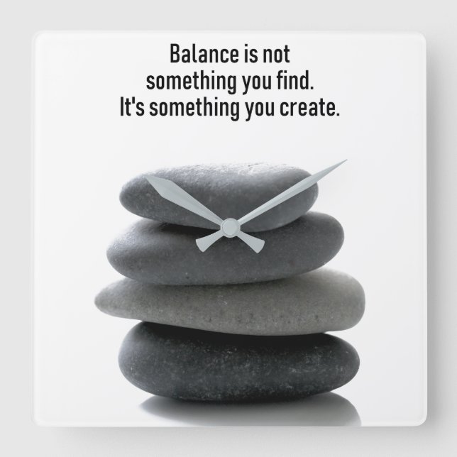 Horloge Carrée Clock de Create Balance (Recto)