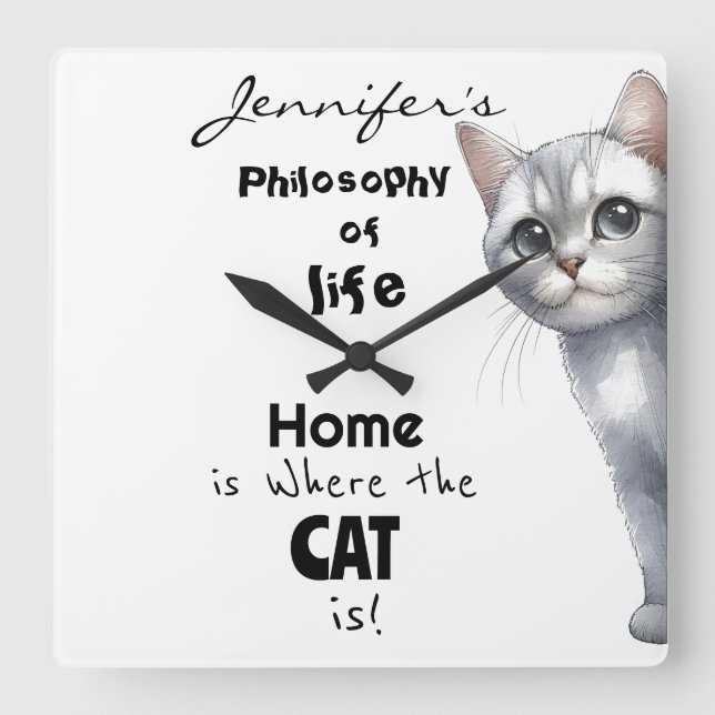 Horloge Carrée Clock de Cute (Recto)