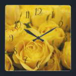 Horloge Carrée Clock de Cute<br><div class="desc">Le clock du Mur de Rose Cute. This photo is made by professional photographer.  Great quality product,  unique & stylish design. Don't miss opportunity to get this.</div>