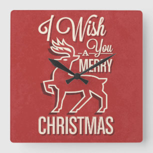 Horloge Carrée Clock de Cute Holiday