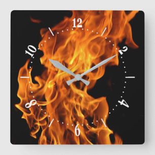 Horloge Carrée Clock de Flame Square