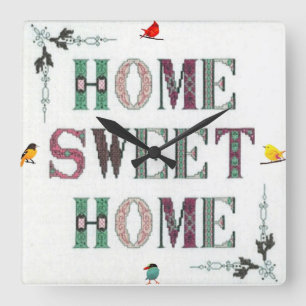 Horloge Carrée Clock de Home Sweet