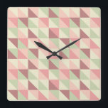 Horloge Carrée Clock de la Triangle Mosaic<br><div class="desc">Triangle Mosaic Clock *Triangle Delight Patterns*</div>