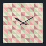 Horloge Carrée Clock de la Triangle Mosaic<br><div class="desc">Triangle Mosaic Clock *Triangle Delight Patterns*</div>