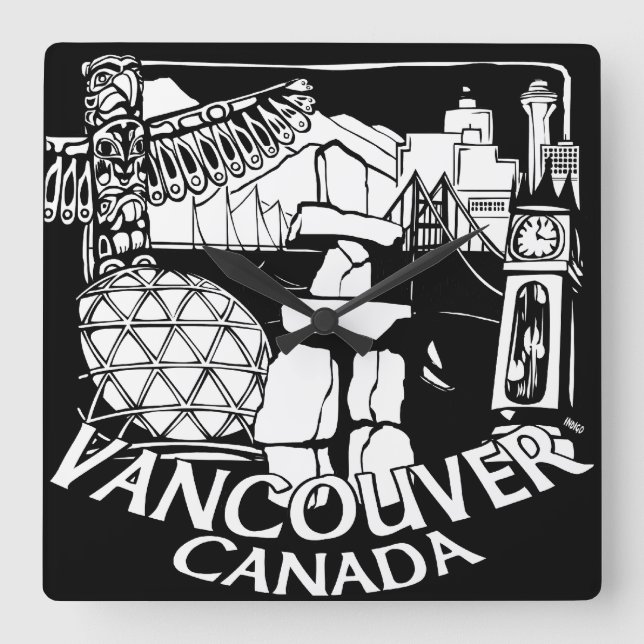 Horloge Carrée Clock de Vancouver (Recto)