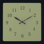 Horloge Carrée Clock de Wall Clock<br><div class="desc">Large square, lowpriced, avocado green color wall clock matches your avocado refrigerator and kitchen decor.</div>
