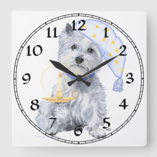Horloge Carrée Clock de White Terrier