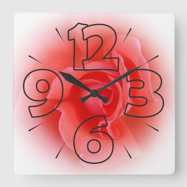 Horloge Carrée Clock dial 15 - numbers and dashes (Recto)