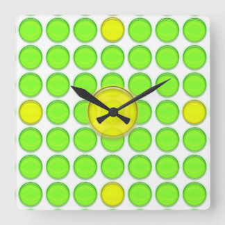 Horloge Carrée Clock et Yellow