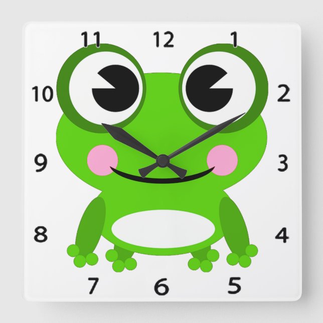 Horloge Carrée Clock Frog (Recto)