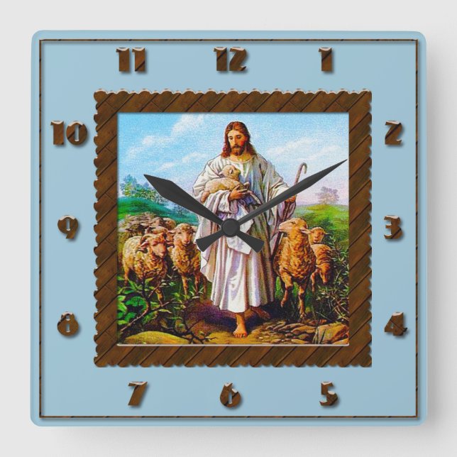 Horloge Carrée Clock Good Shepherd (Recto)