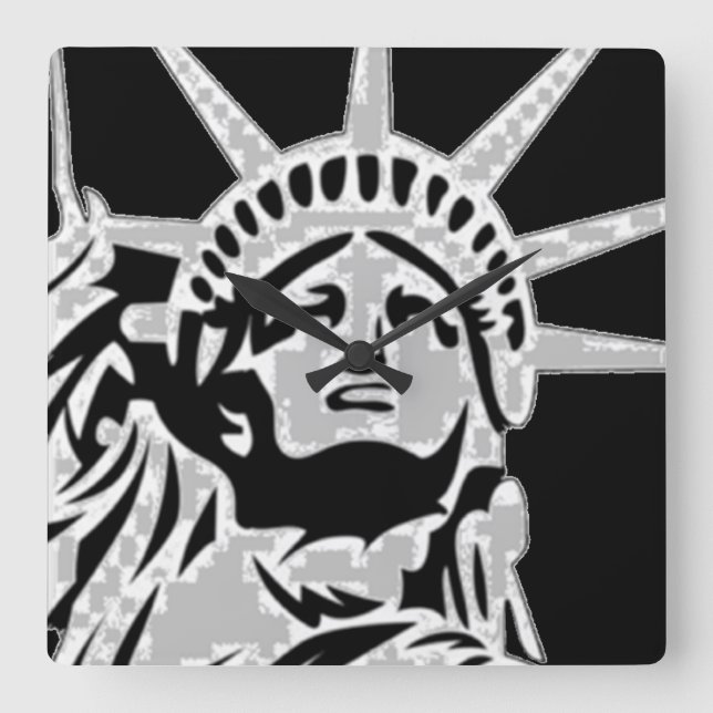 Horloge Carrée Clock Lady Liberty Wall (Recto)