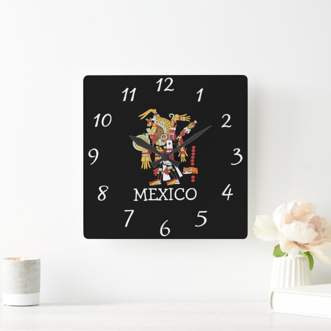 Horloge Carrée Clock mexico (Maison)