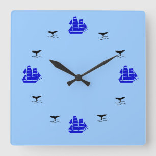 Horloge Carrée Clock - Nautical Time