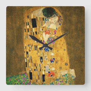 Horloge Carrée Clock of "The Kiss", No.03