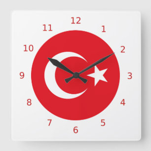 Horloge Carrée Clock Turkish
