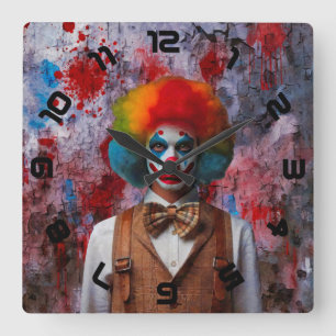 Horloge Carrée Clown