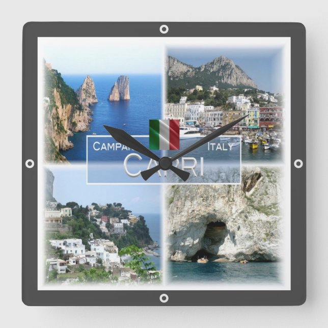 Horloge Carrée CMP020 CAPRI, Campanie, Italie, (Recto)