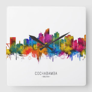 Horloge Carrée Cochabamba Bolivie Toit