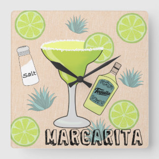 Horloge Carrée Cocktail Margarita