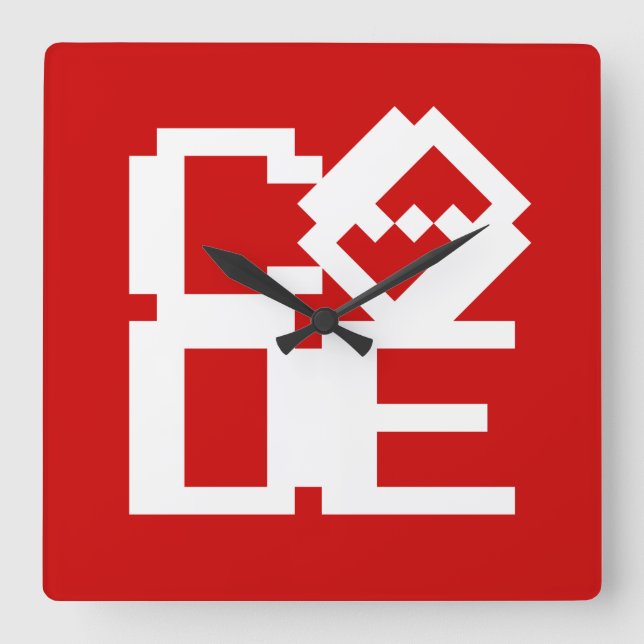 HORLOGE CARRÉE CODE (Recto)