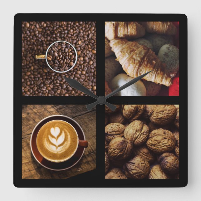 Horloge Carrée Coffee Lover's wall clock 1 (Recto)