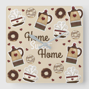 Horloge Carrée Coffee Pot and Cup