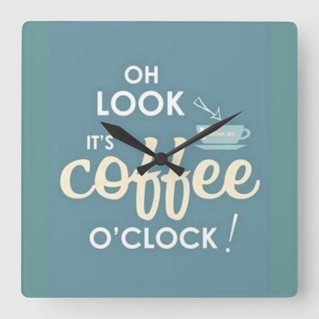 Horloge Carrée coffee time cloke (Recto)