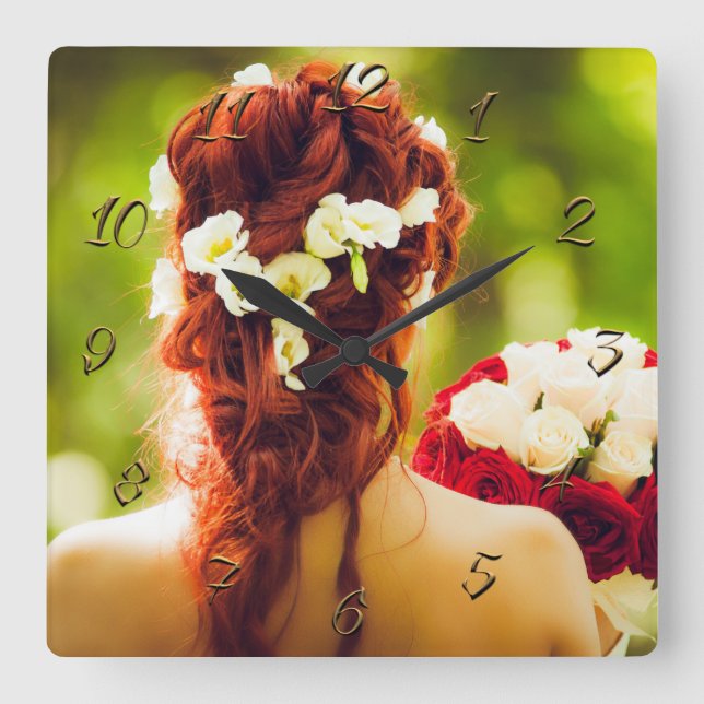 Horloge Carrée Coiffeur (Recto)