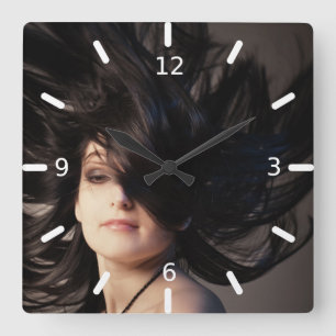 Horloge Carrée Coiffeur