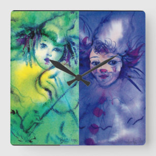 Horloge Carrée COLLECTION CLOWNS / Balle Masquearde vénitienne