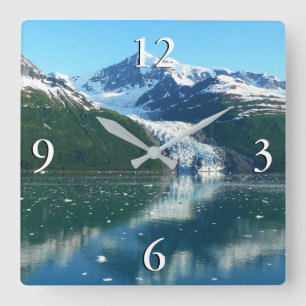Horloge Carrée College Fjord I Belle photographie de l'Alaska