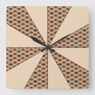 Horloge Carrée Color Wheel Peach adjustable Diamonds