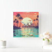 Coloré Voyage Rétro Vintage Miami Floride