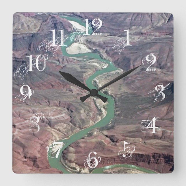 Horloge Carrée Comanche Point, Grand Canyon (Recto)