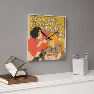Horloge Carrée Compagnie Française des Chocolats et des Thés, Art