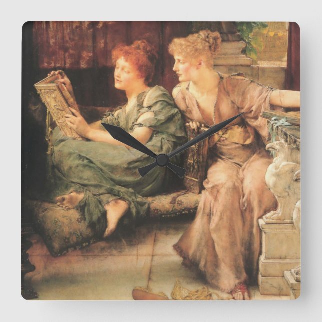 Horloge Carrée Comparaisons de Lawrence Alma-Tadema (Recto)