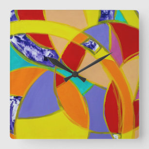 Horloge Carrée Composition #5 by Michael Moffa